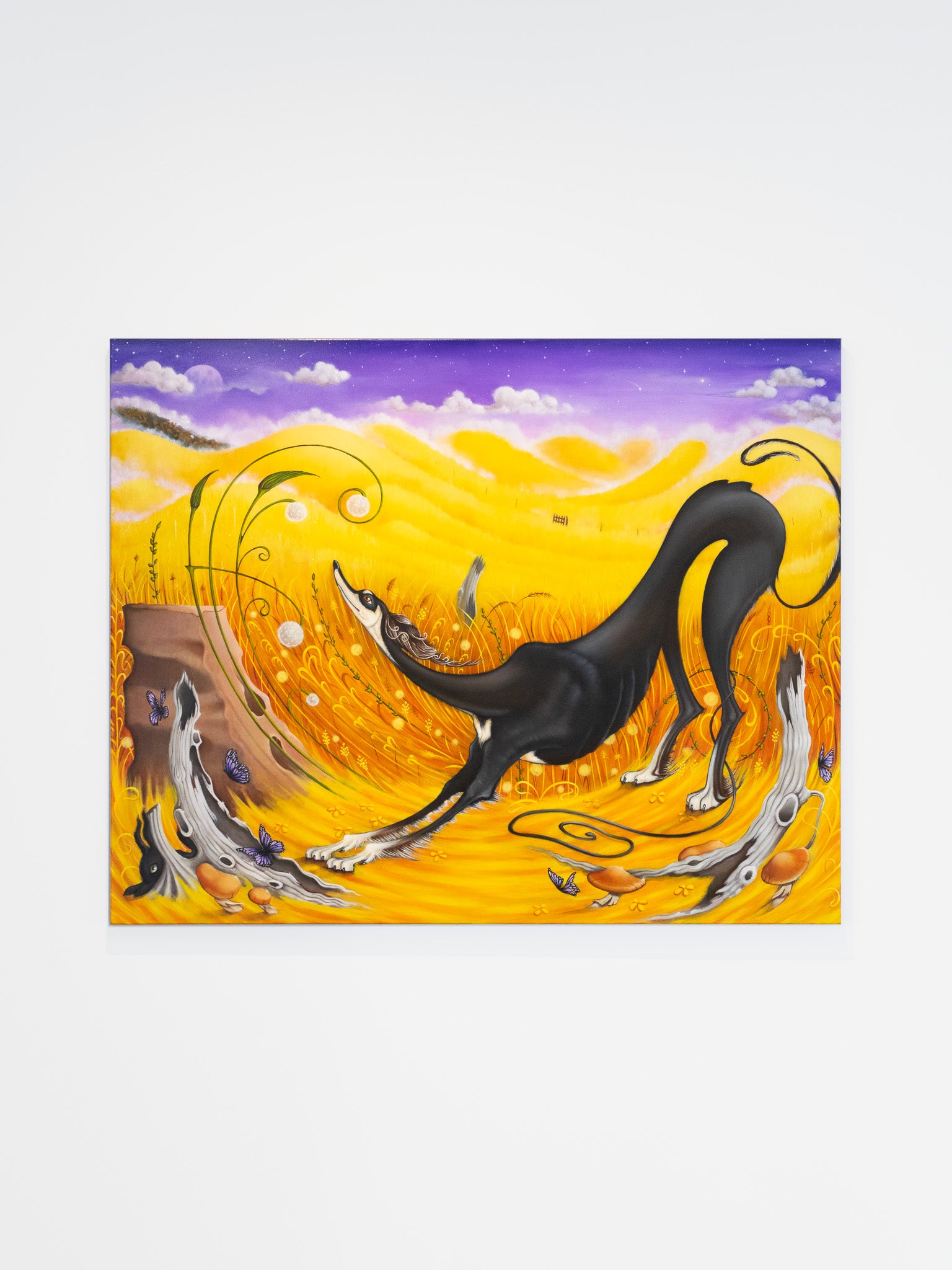 The Saluki in the Grass in Early Autumn (Memories of Rumi)