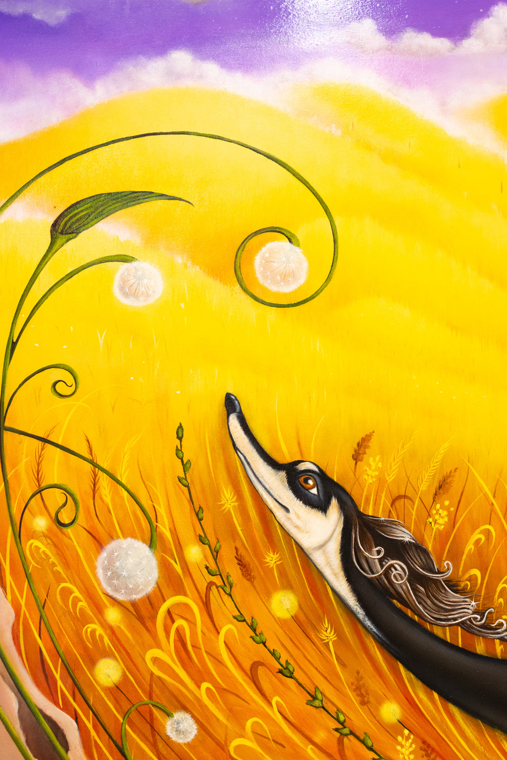 The Saluki in the Grass in Early Autumn (Memories of Rumi)