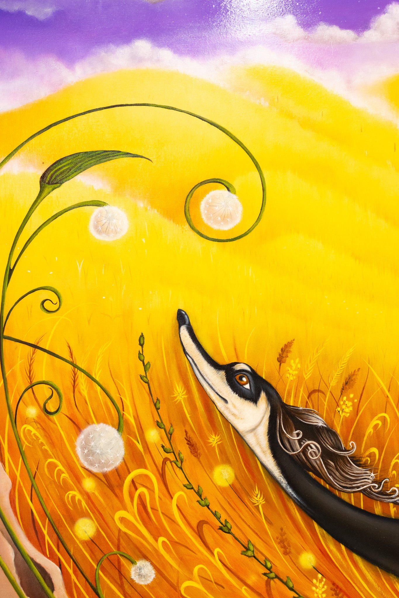 The Saluki in the Grass in Early Autumn (Memories of Rumi)