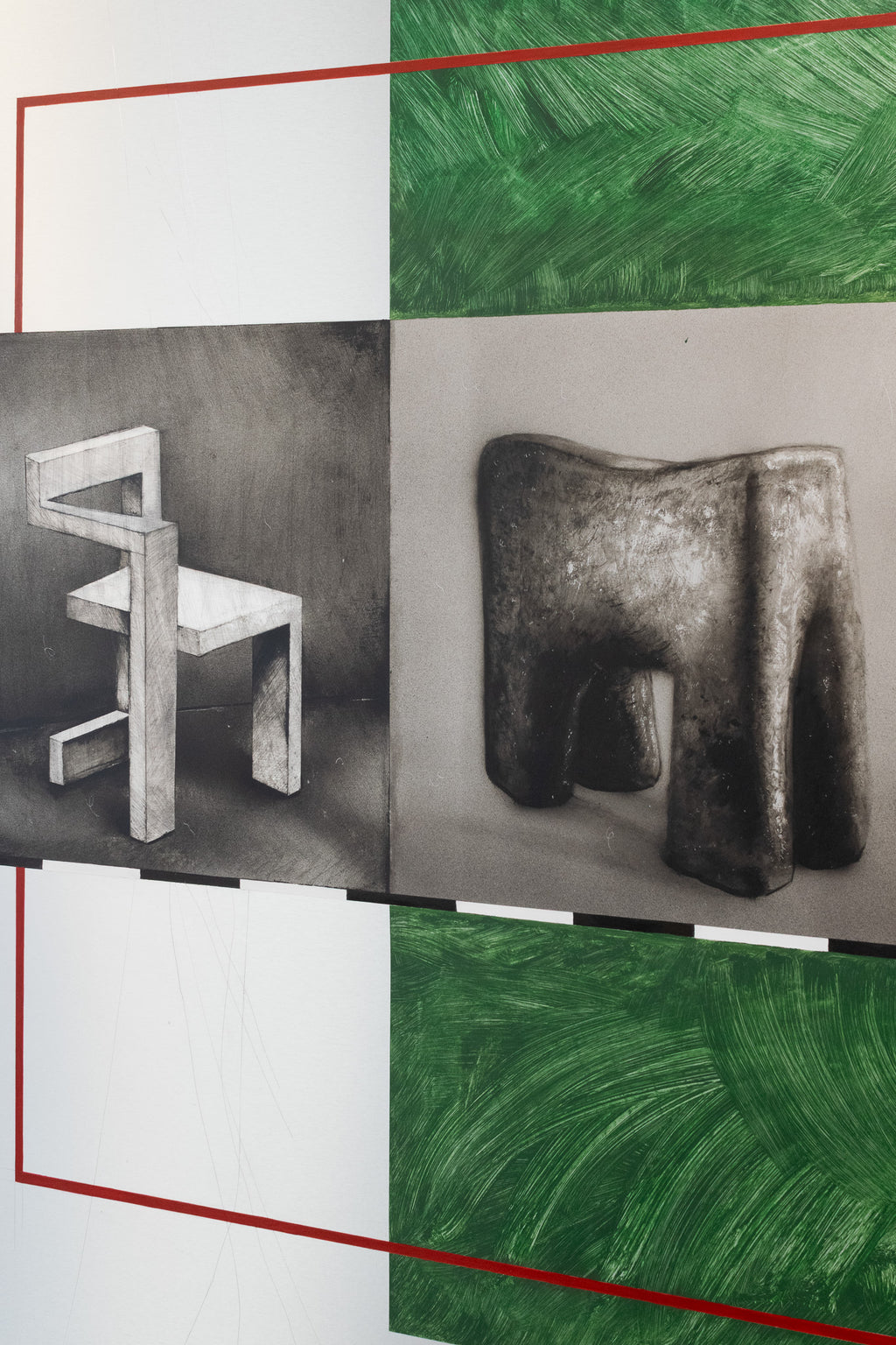 Two chairs, (Reitveld, Netherlands, 1963 and Nigeria, 18th Cent)
