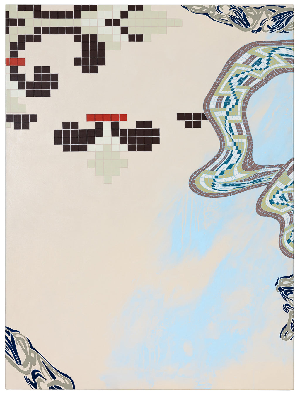 Needlepoint Triptych (I, II, III)