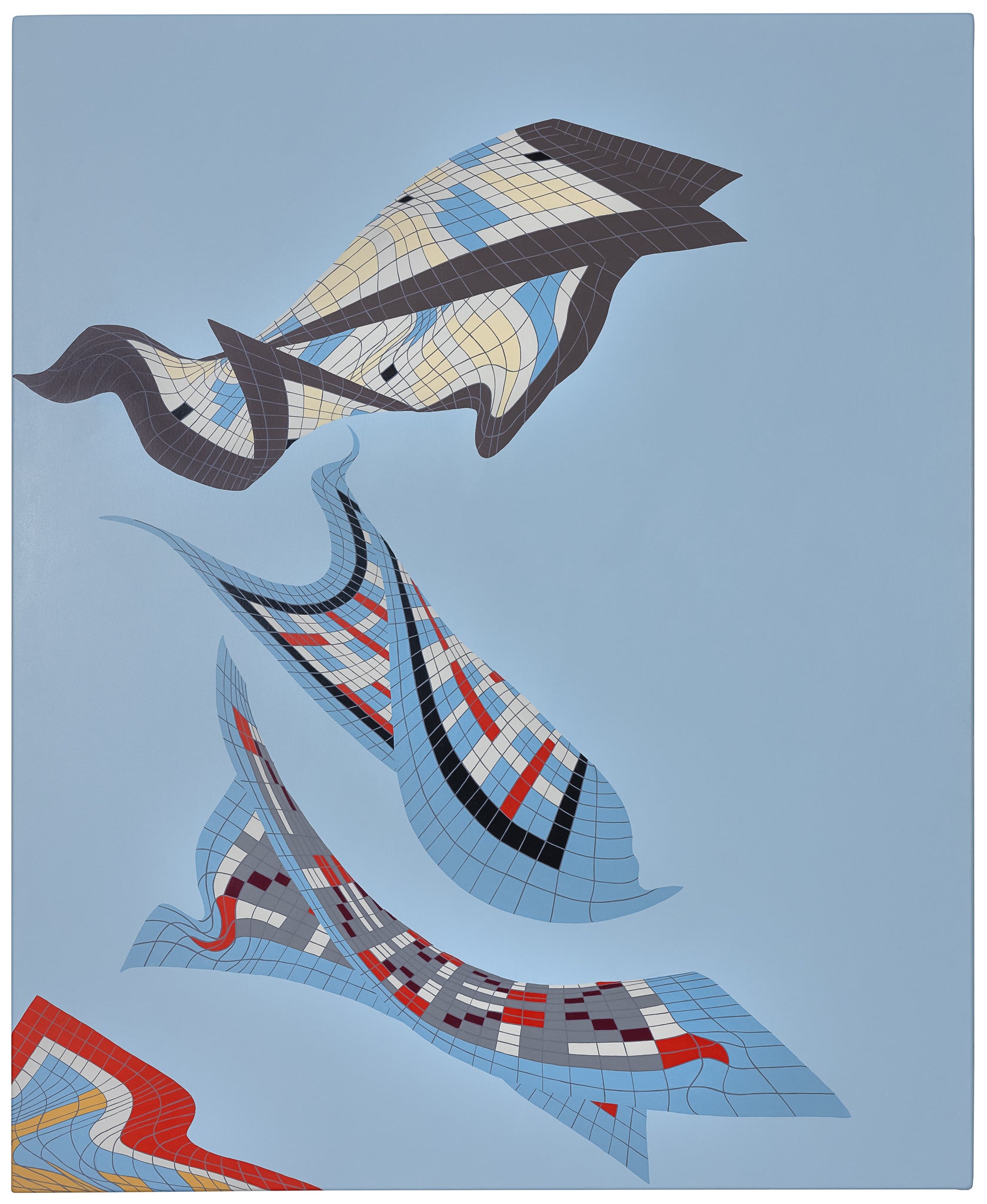 Composition for Three Centrepieces (Blue)