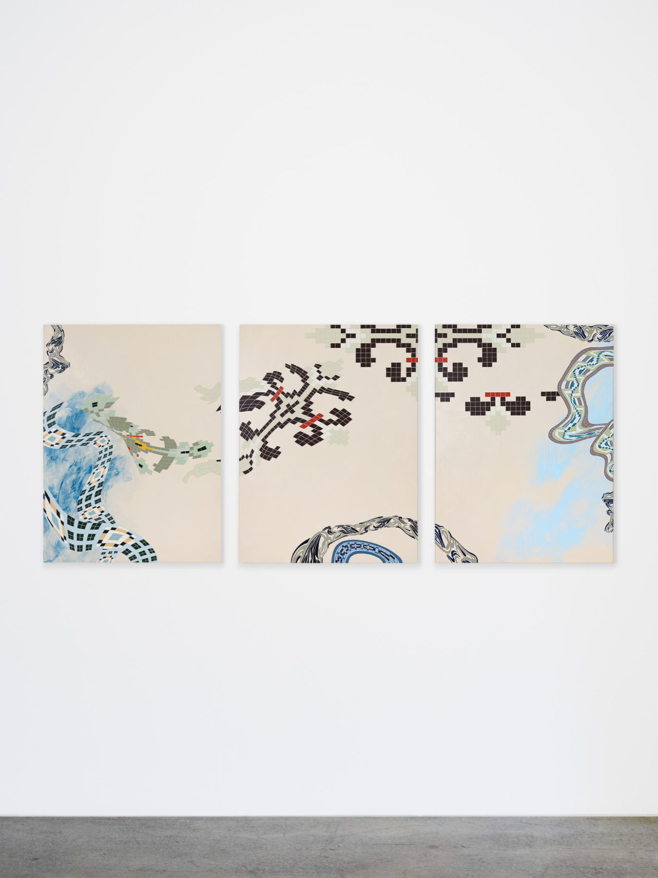 Needlepoint Triptych (I, II, III)